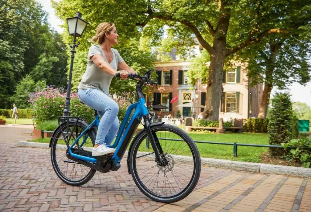 Vrouw op Gazelle fiets